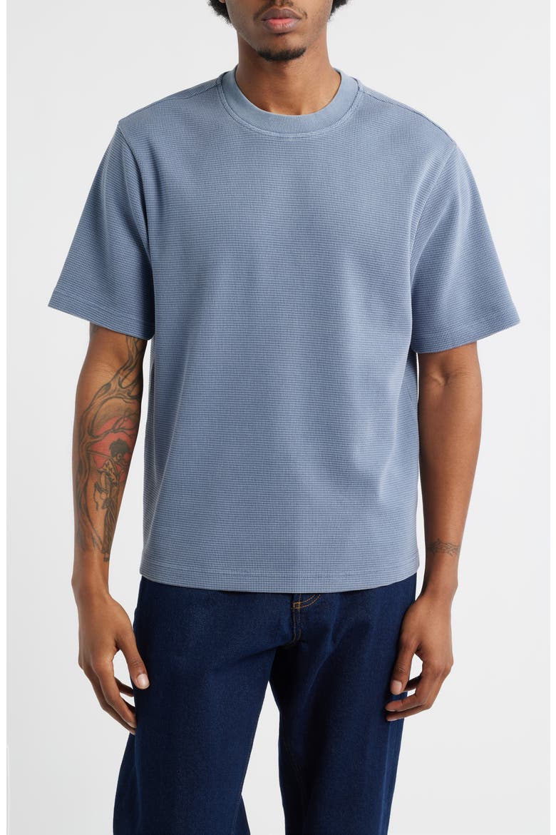 Oversize Waffle T-Shirt, Main, color, GREY FOLKSTONE