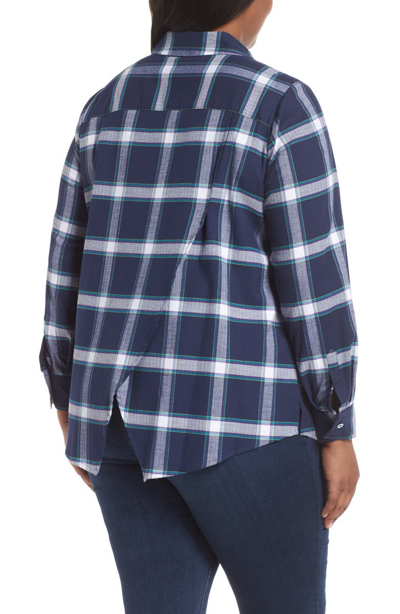 Foxcroft Zoey Brushed Windowpane Shirt, Alternate, color,