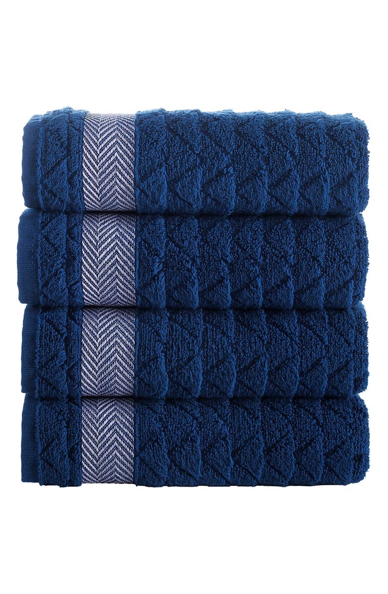 Brooks Brothers Herringbone Turkish Cotton 6-Piece Towel Set, Alternate, color, Navy