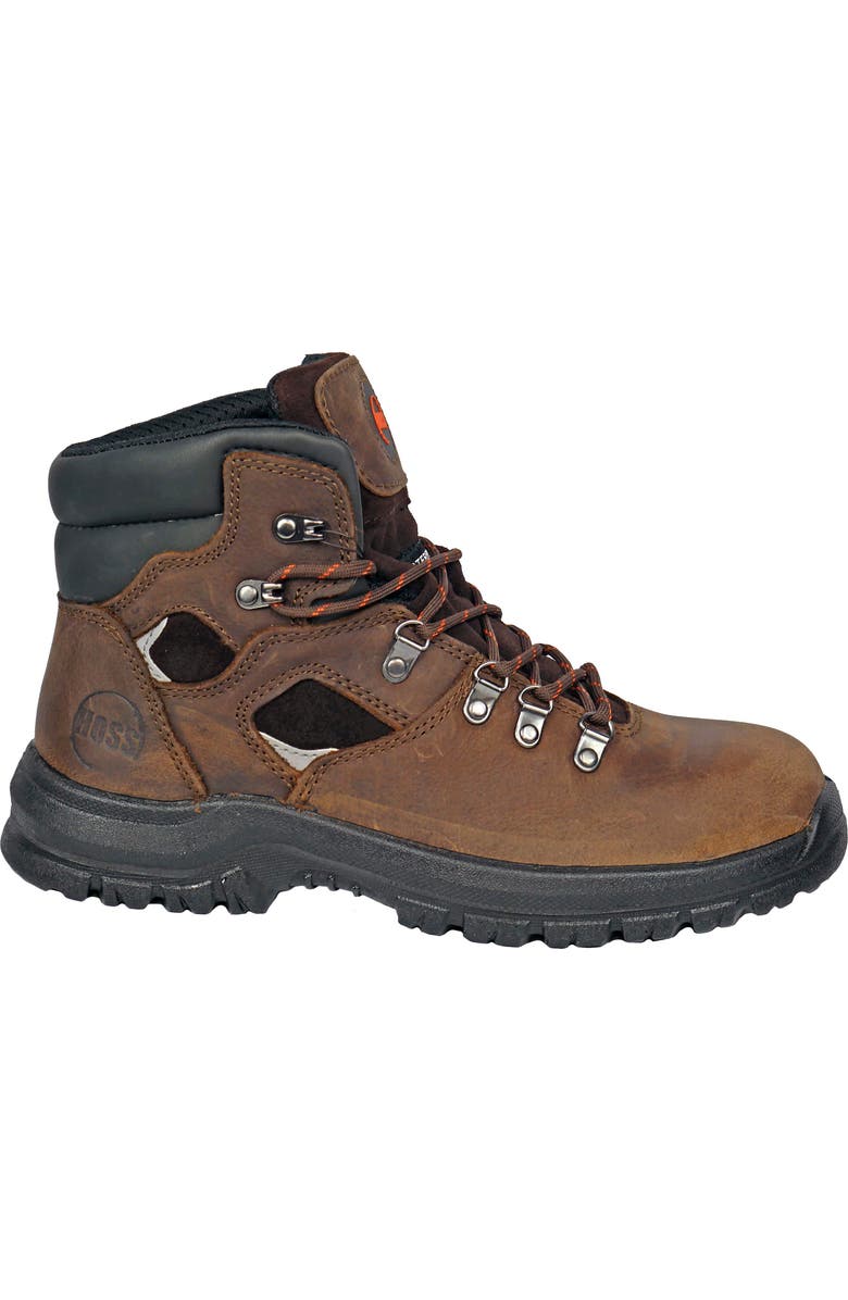 Hoss Boot Company HOSS Adam 6 Inch Steel Toe Work Boot, Alternate, color, Brown
