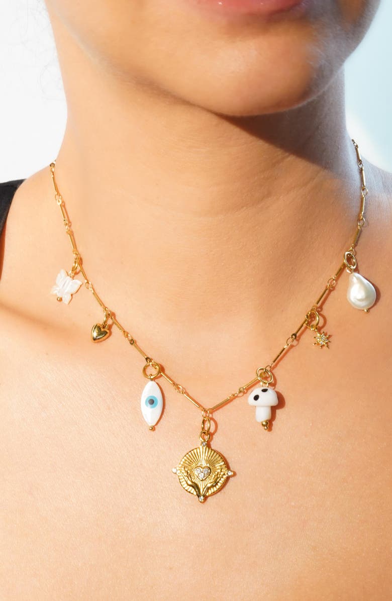 KOZAKH Alchemy Charm Necklace, Alternate, color, Gold