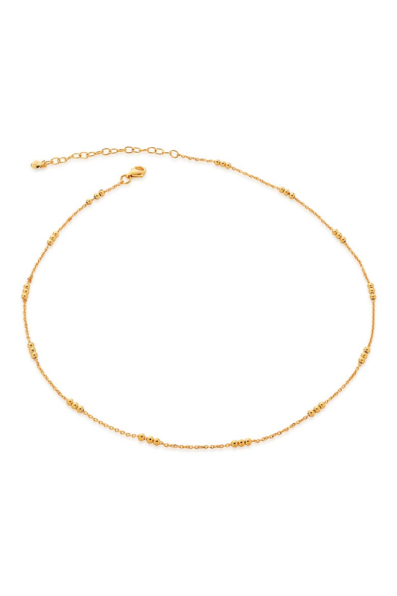 Triple Beaded Chain Necklace, Main, color, YELLOW GOLD