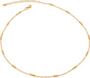 Monica Vinader Triple Beaded Chain Necklace