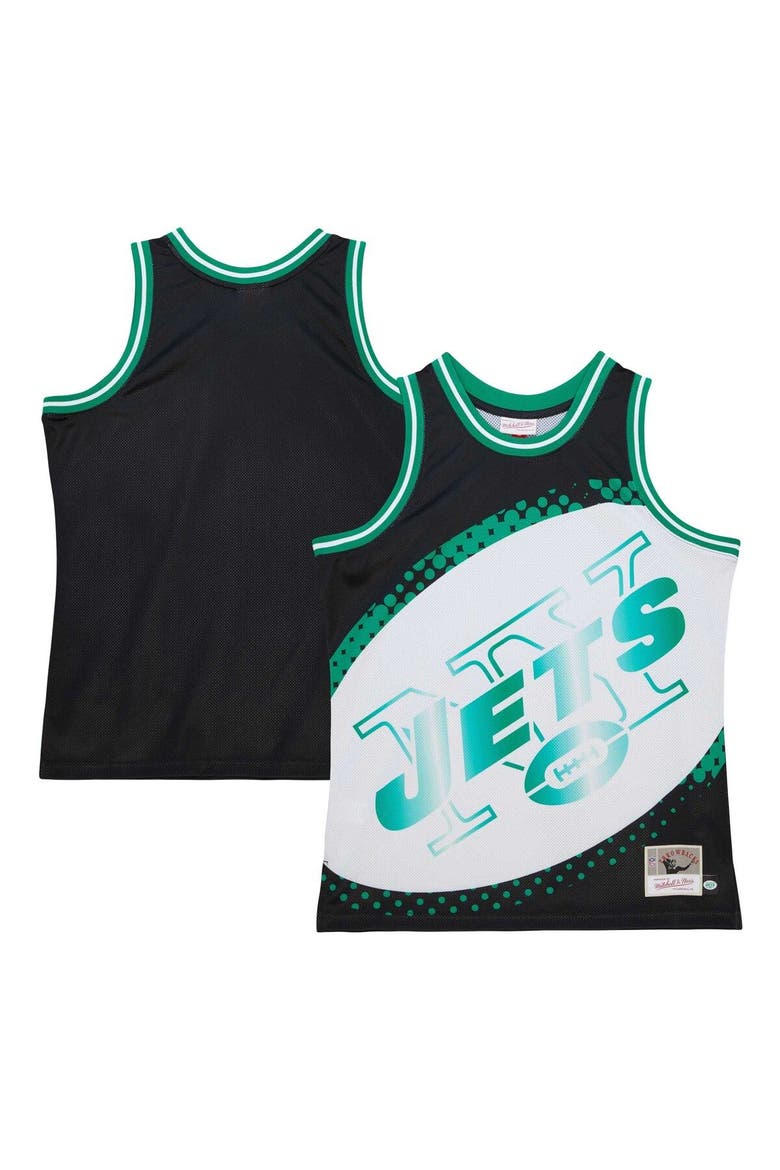 Men's Mitchell & Ness Black New York Jets Big Face 7.0 Fashion Tank Top, Main, color, Black