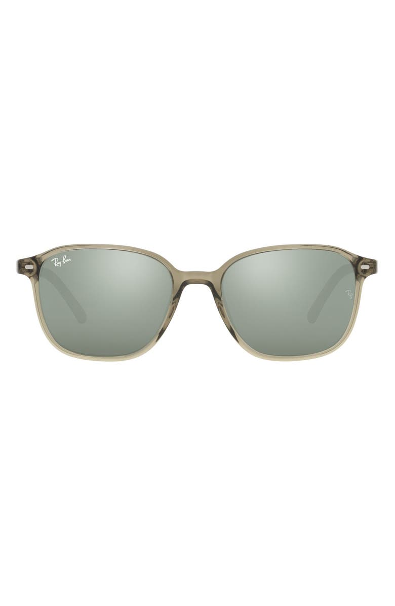 Ray-Ban Leonard 51mm Mirrored Square Sunglasses, Main, color, 