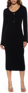 Alexia Admor Akari Tie Front Knit Midi Dress