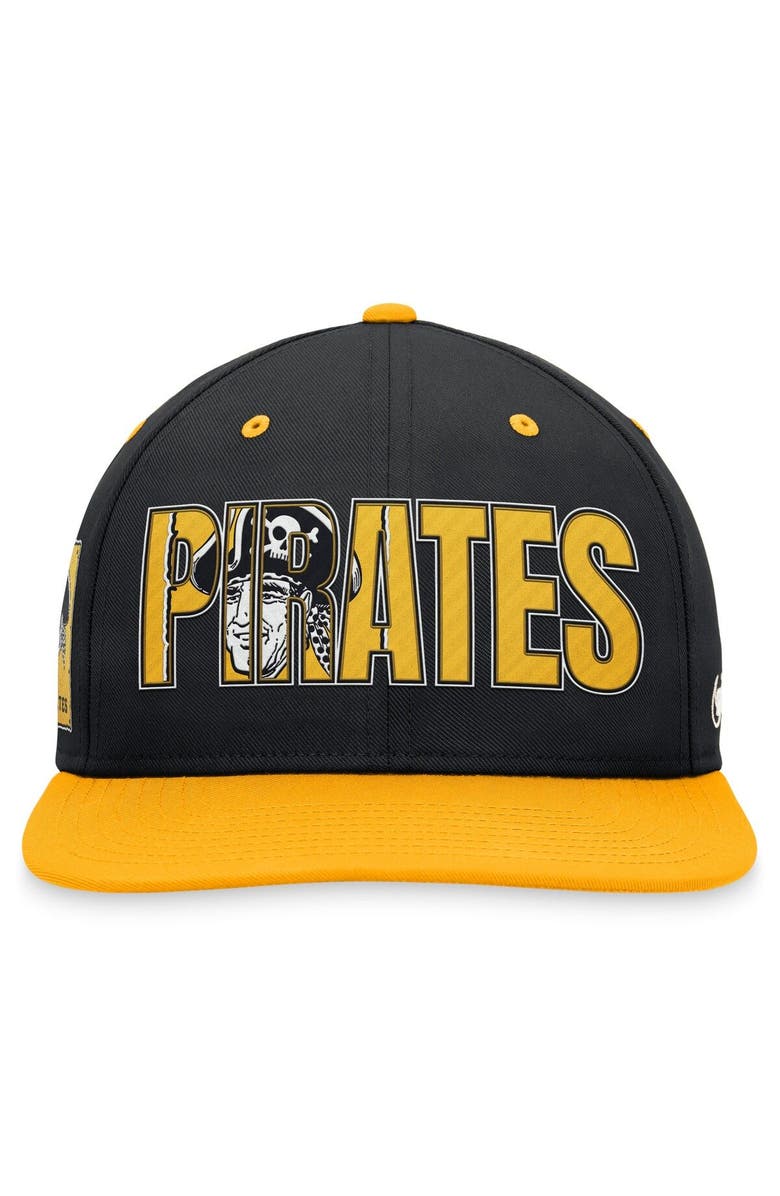 Nike Men's Nike Black Pittsburgh Pirates Cooperstown Collection Pro Snapback Hat, Alternate, color,