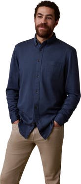 Faherty Coastline Knit Button-Down Shirt