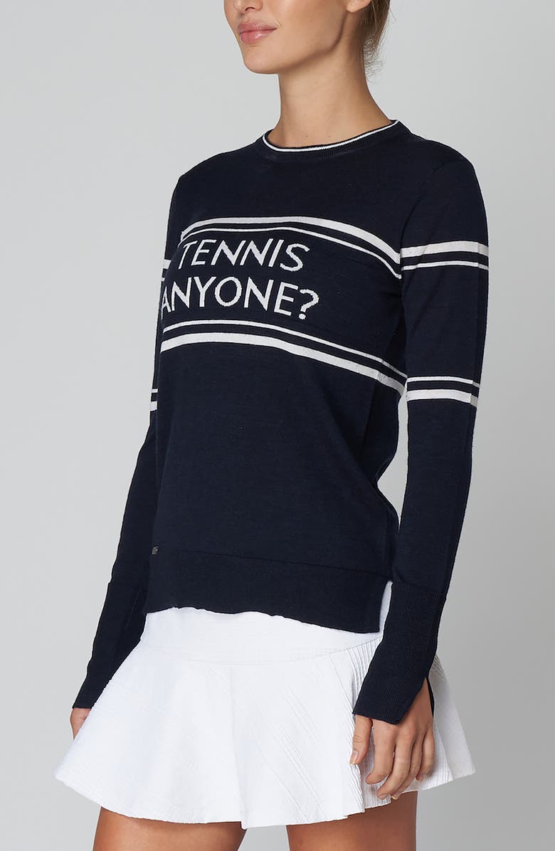 L'ETOILE SPORT THE COURT SWEATER, Alternate, color, Navy
