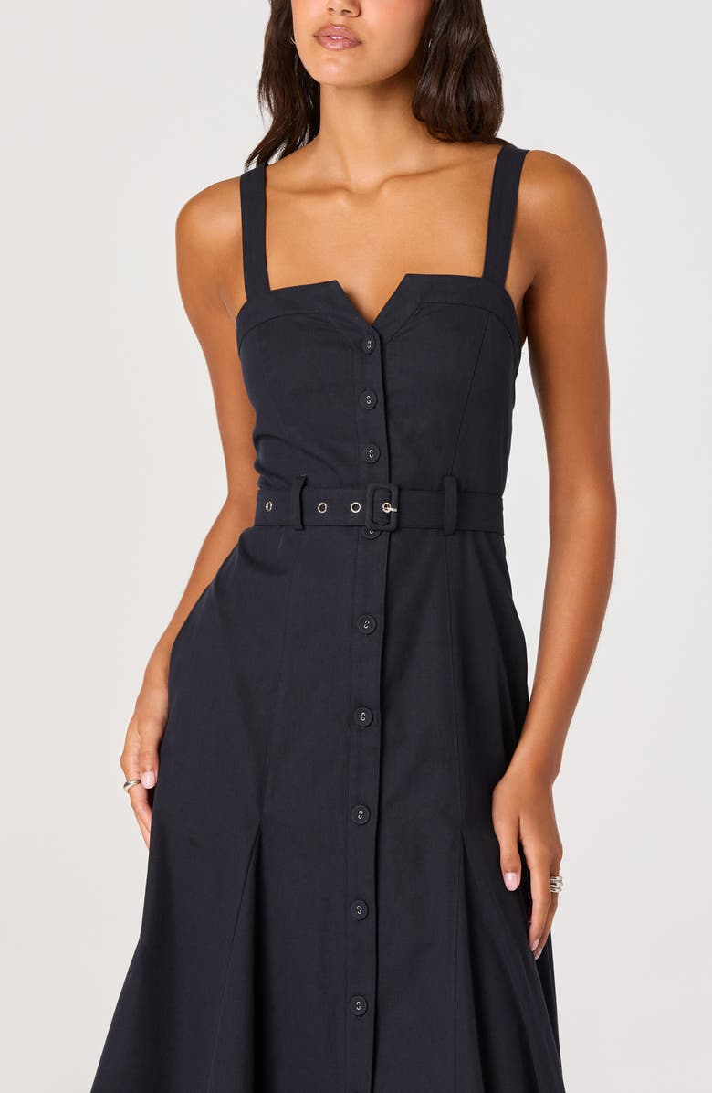 ASTR the Label McKinely Cotton Blend Dress, Alternate, color, Navy