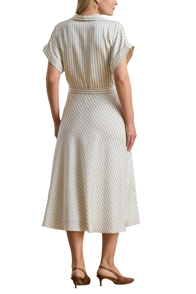 Stripe Twill Dress, Alternate, color, CREAM MU