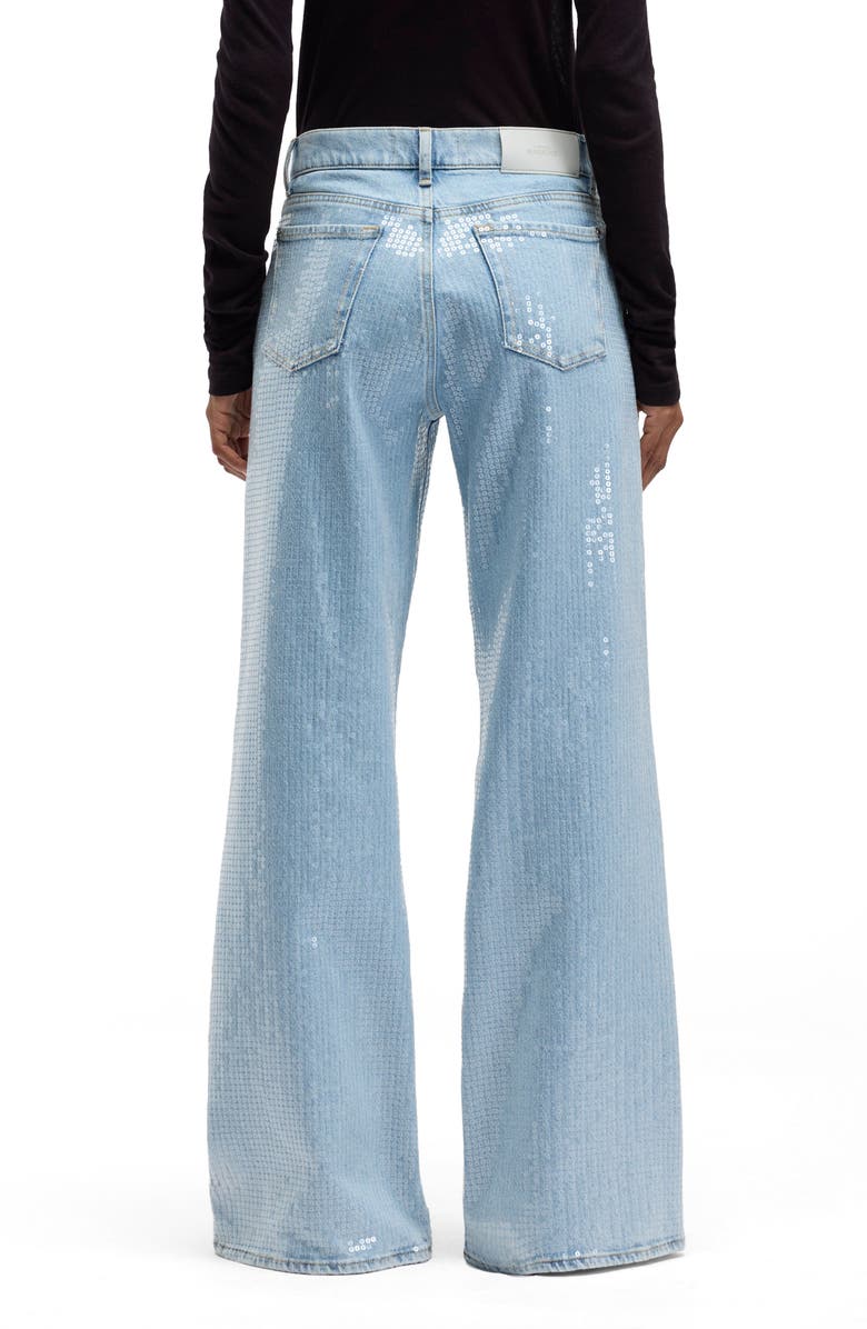 Seven Lotta Sequin Wide Leg Stretch Jeans, Alternate, color, Shimmer