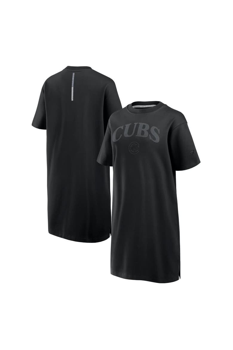 Women's Fanatics Black Chicago Cubs Elements Cotton Dress, Main, color, Black