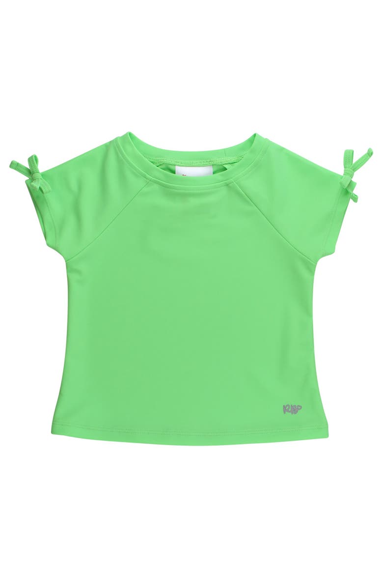 UPF50 Active Raglan Bow Shirt, Main, color, Neon Honeydew