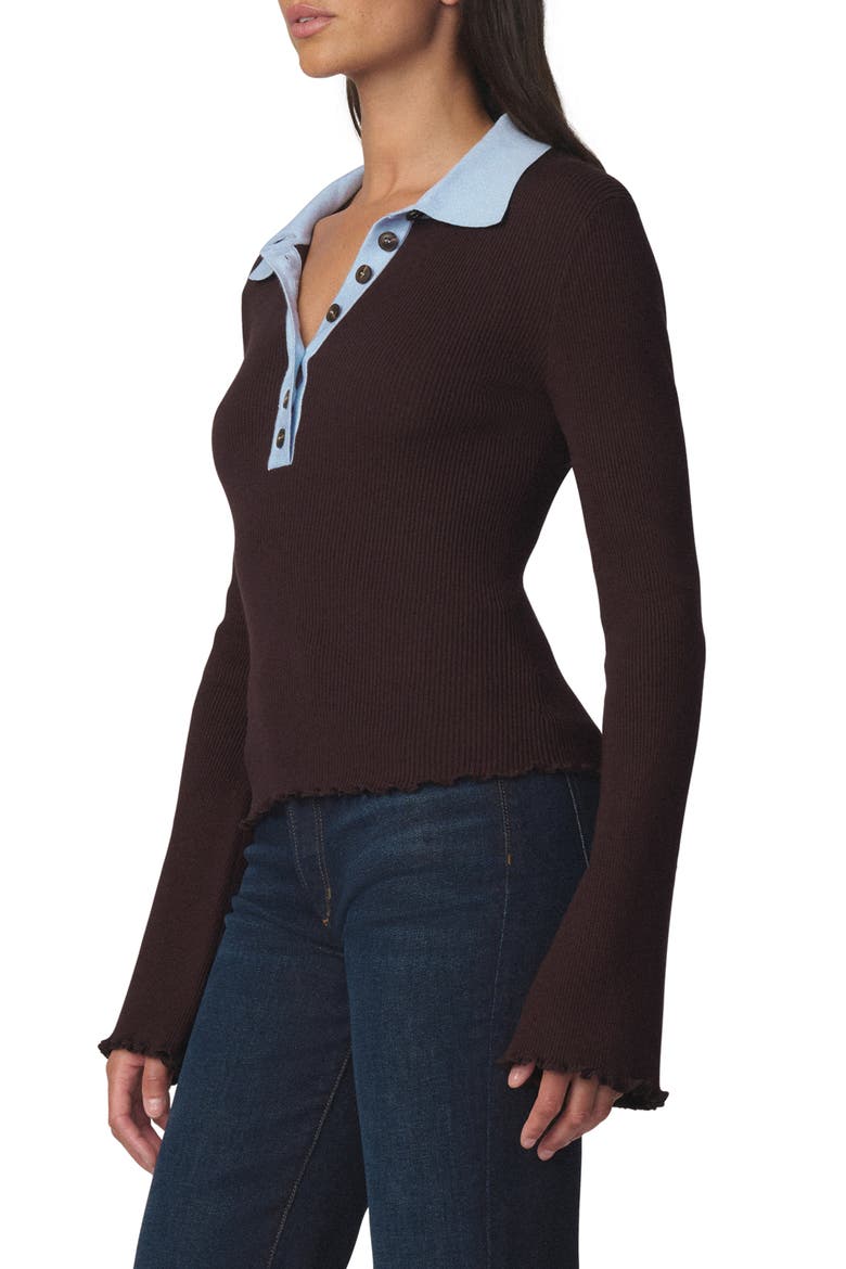 Riley Polo Sweater, Alternate, color, ESPRESSO