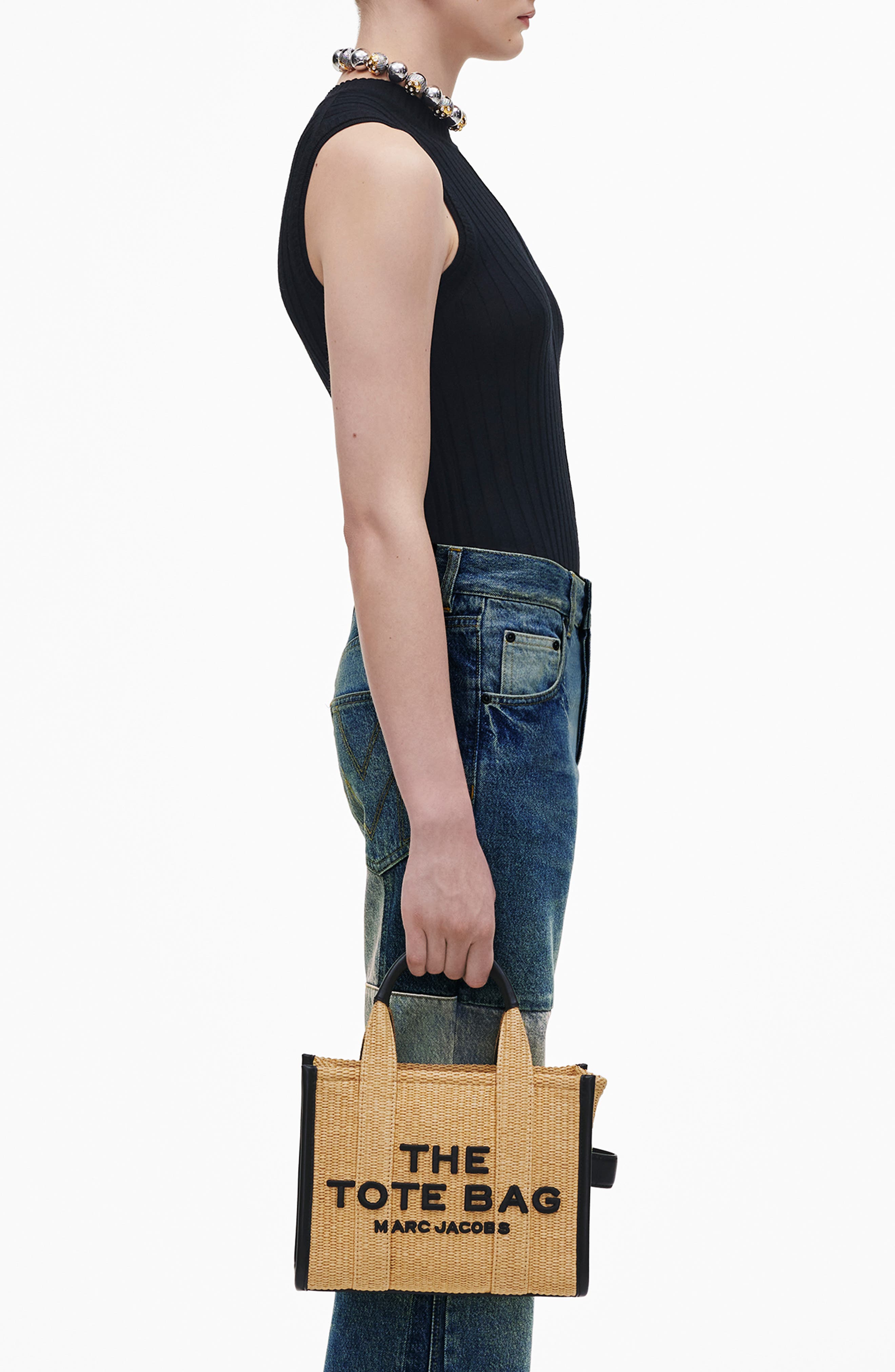 Marc Jacobs The Woven Small Tote Bag, Alternate, color, Natural