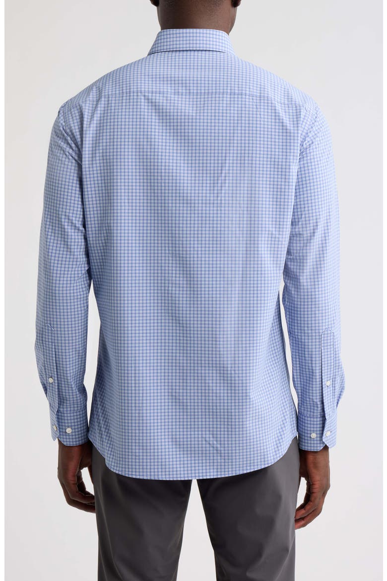 Eugene Tailored Fit Check Performance Poplin Button-Down Shirt, Alternate, color, WINDY BLUE