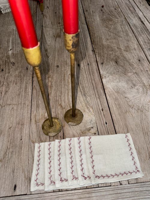 Majka Holiday Vine Cocktail Napkins In Neutral