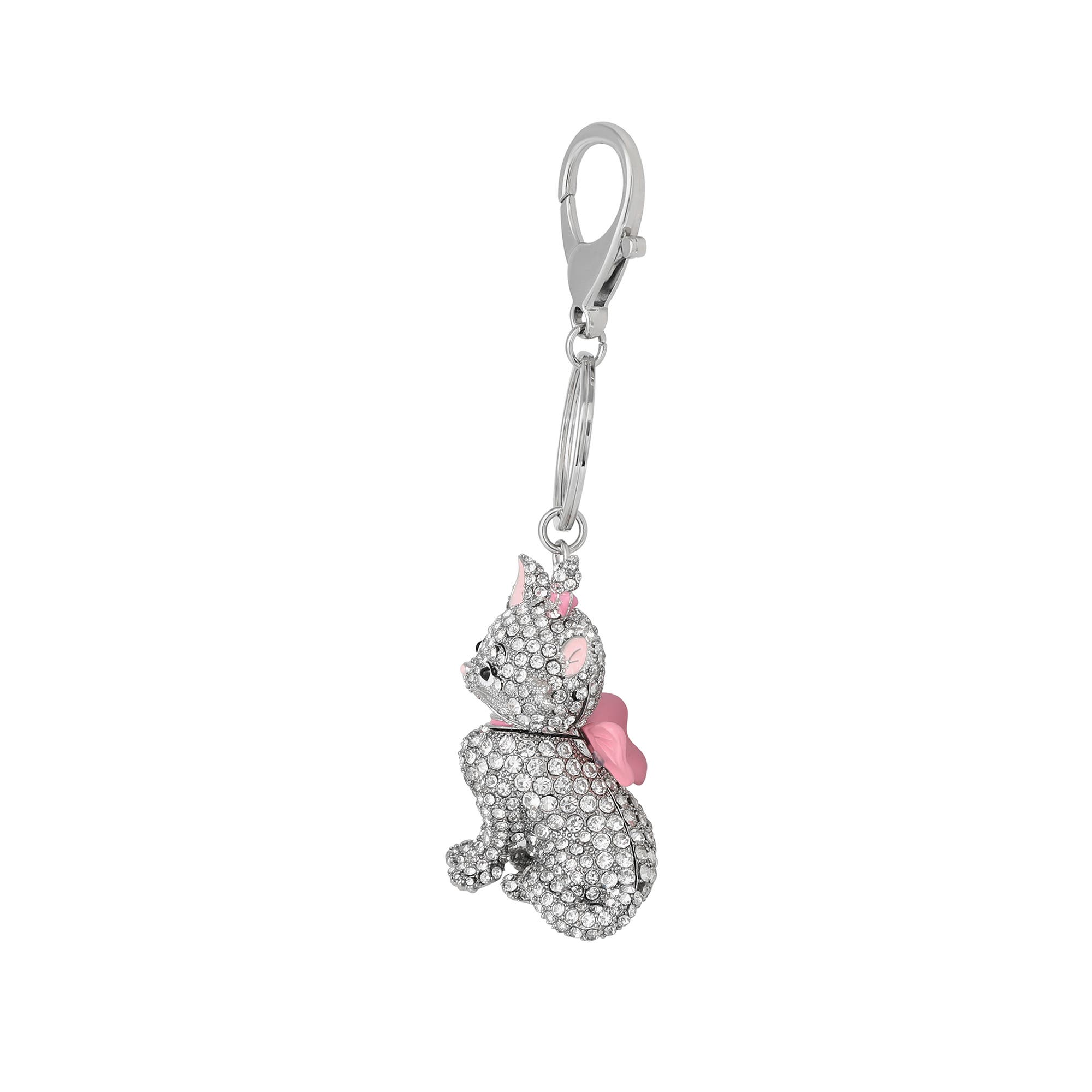 Disney Aristocats Marie Crystal Pavé Bag Charm Keychain, Alternate, color, Multi