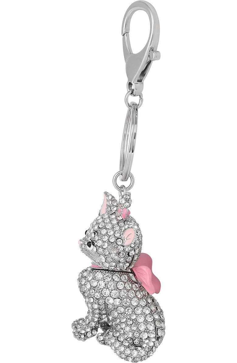 Disney Aristocats Marie Crystal Pavé Bag Charm Keychain, Alternate, color, Multi