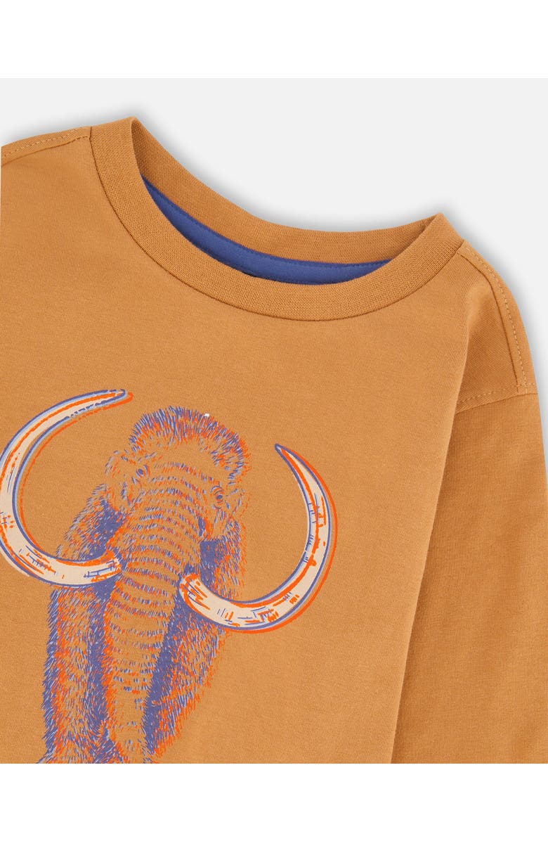 Deux par Deux Organic Cotton Long Sleeve T-Shirt, Alternate, color, Cashew Brown