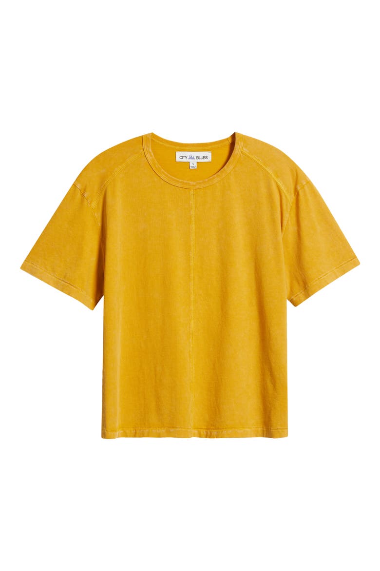Acid Wash T-Shirt, Alternate, color, MUSTARD
