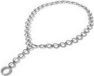 ZARUX Modern Circle Link Necklace with moissanite stone