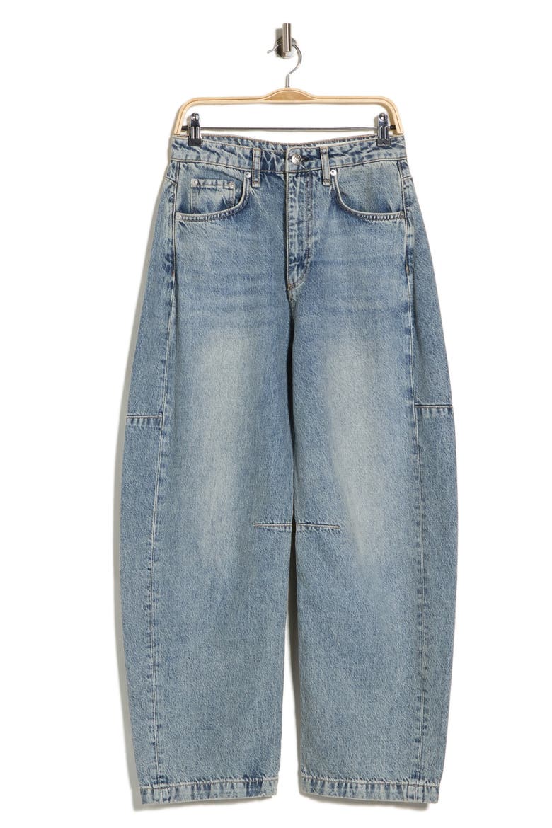 Charlie High Waist Full Barrel Jeans, Main, color, PLACID