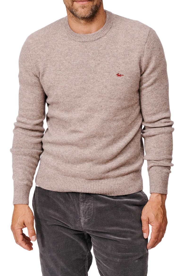 Phillips Lambswool Crew Neck Sweater, Alternate, color, Stone