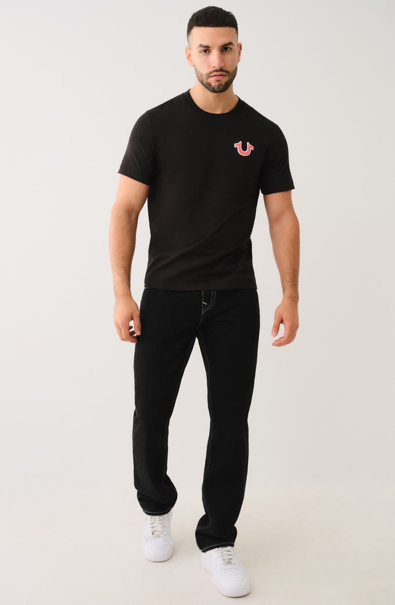 True Religion Horseshoe Buddha Graphic T-Shirt, Alternate, color, Jet Black