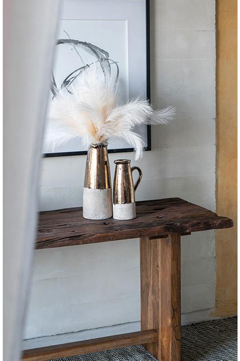 Candia Ceramic Pitcher Vase, Alternate, color, SIENNA BROWN