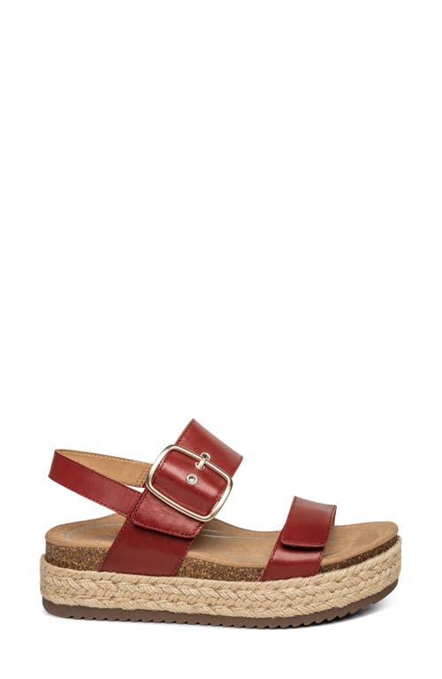 Aetrex Vania Arch Support Platform Sandal In Red In Red