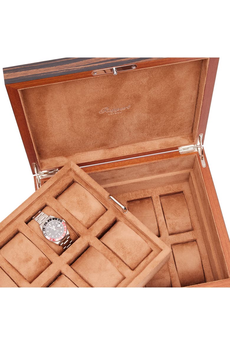 HERITAGE SIXTEEN WATCH BOX, Alternate, color, Macassar