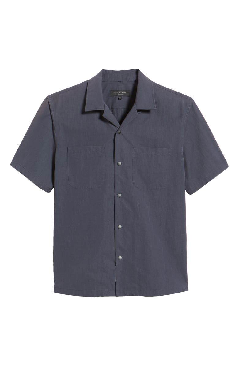 rag & bone Avery Cotton Paperweight Snap Front Shirt, Alternate, color,