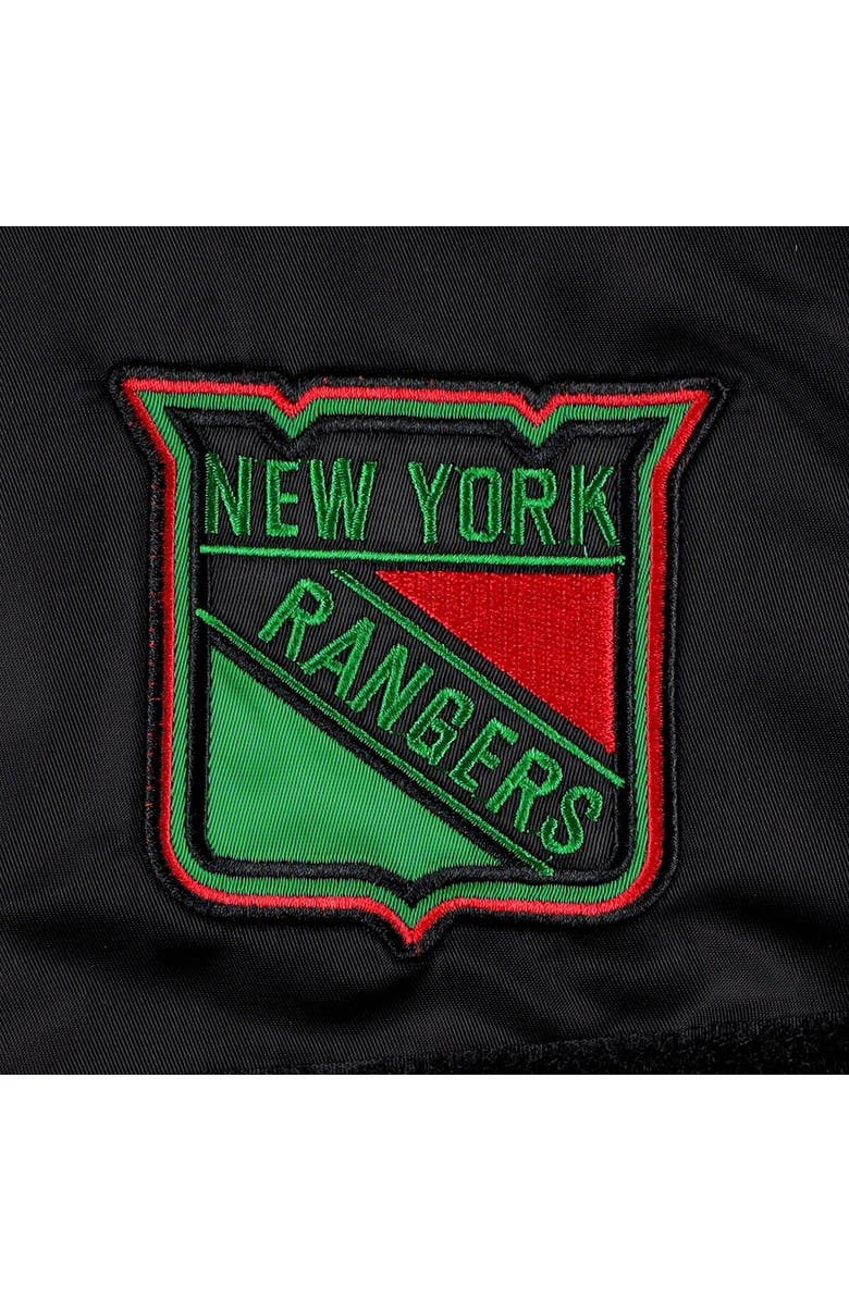 STARTER Men's Starter x Ty Mopkins Black New York Rangers Black History Month Varsity Full-Zip Jacket, Alternate, color, 