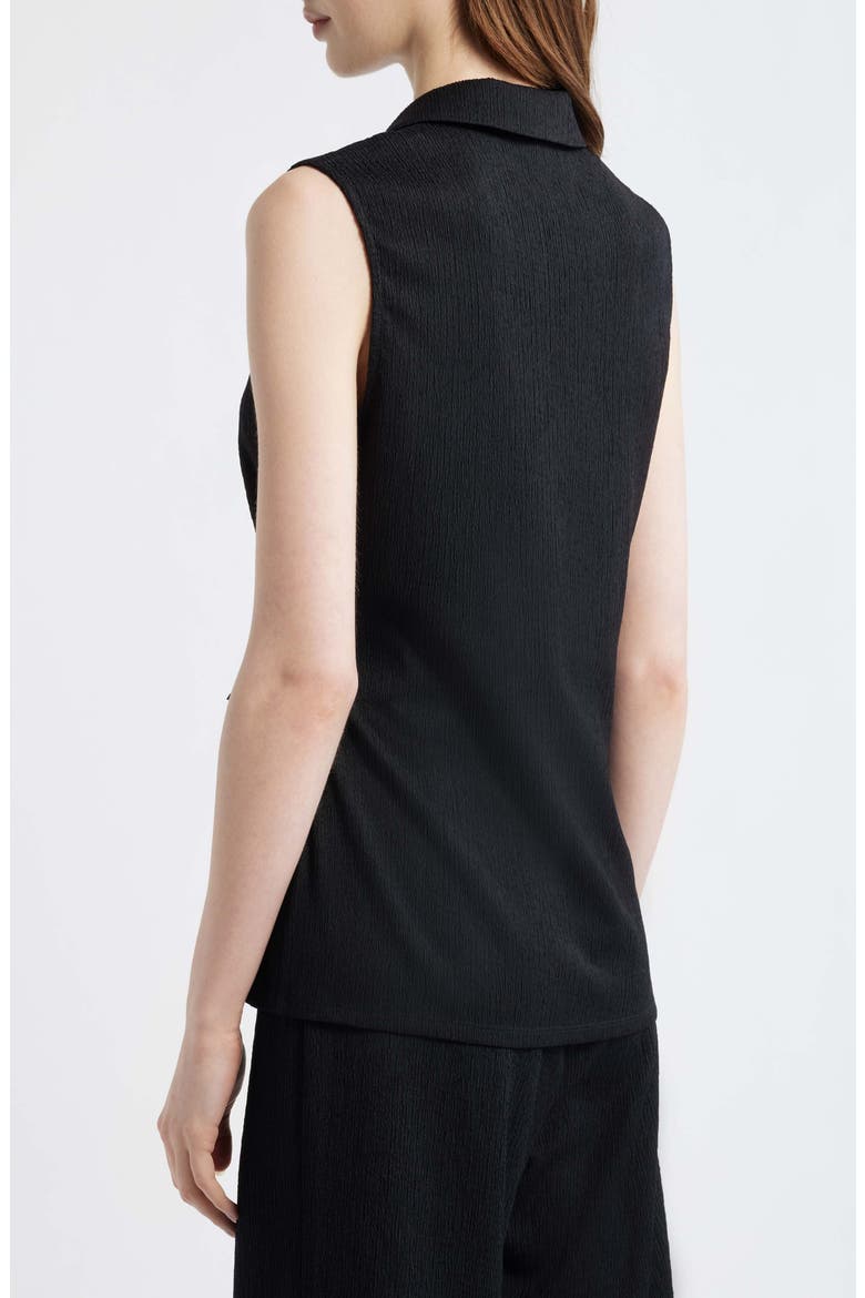 Notch Lapel Crepe Wrap Top, Alternate, color, ANNE BLACK