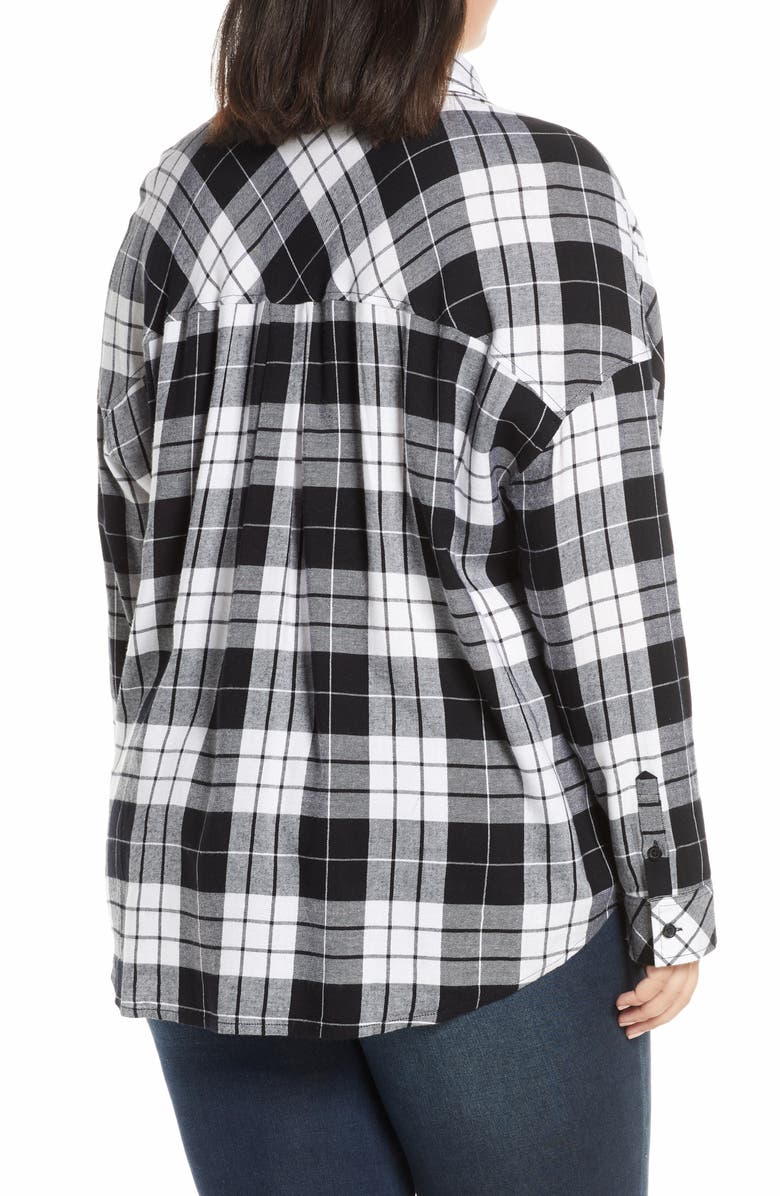 BP. Plaid Boyfriend Shirt, Alternate, color, 