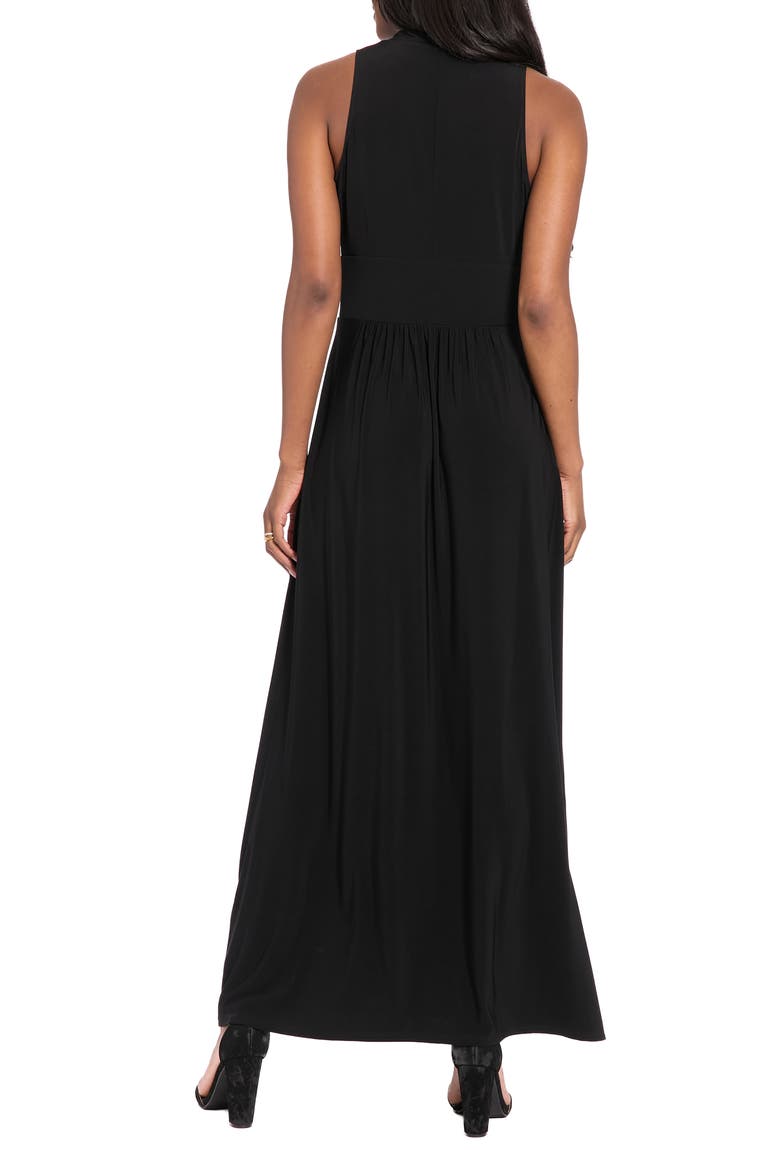 V-Neck Sleeveless Maxi Dress, Alternate, color, BLACK