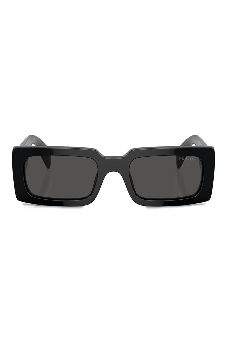 54mm Pillow Sunglasses, Alternate, color, BLACK