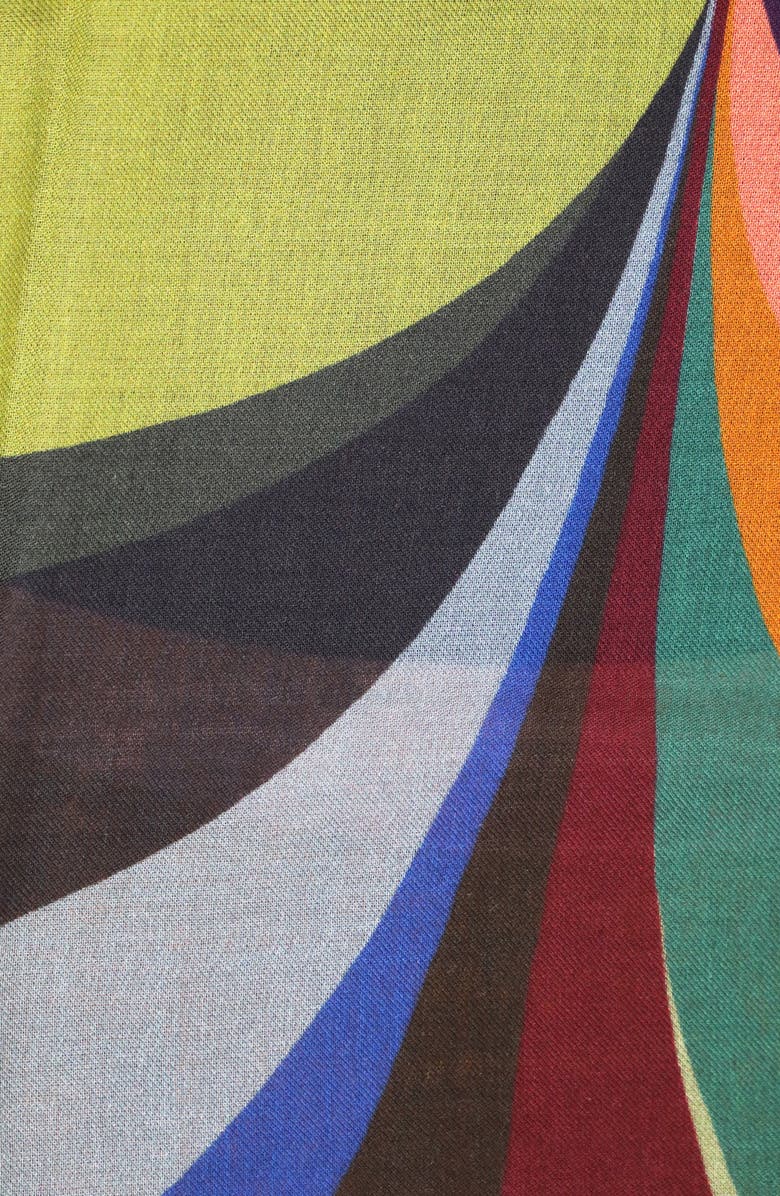 Nicoletta Rosi Reversible Print Fringe Scarf, Alternate, color,