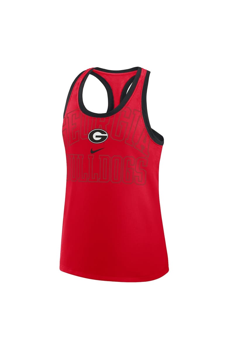 Nike Women's Nike Red Georgia Bulldogs Primetime Tri-Blend Racerback Tank Top, Alternate, color, 