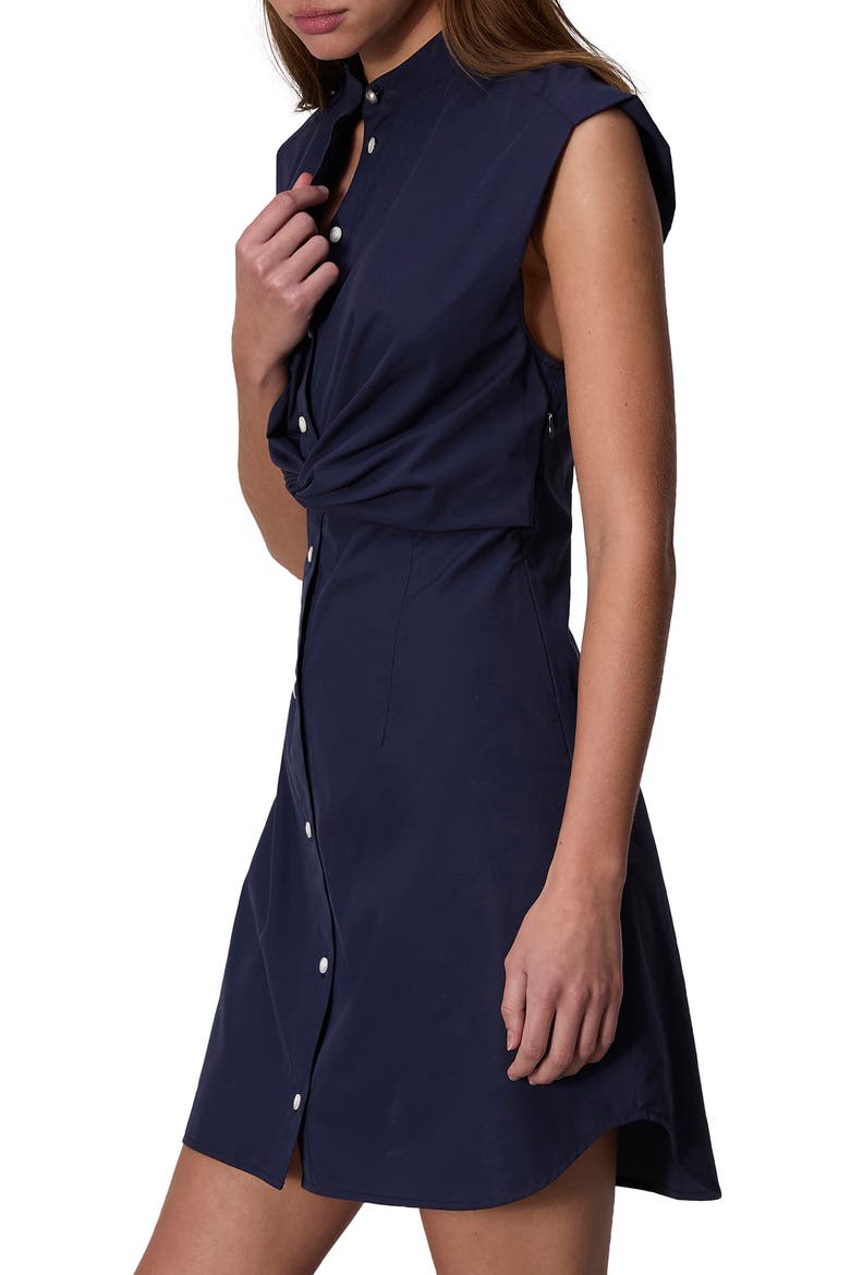 Louisa Sleeveless Poplin Shirtdress, Alternate, color, NAVY