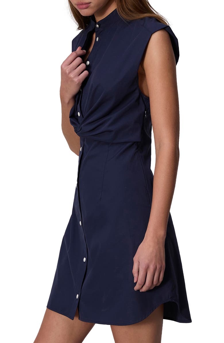 rag & bone Louisa Sleeveless Poplin Shirtdress, Alternate, color, Navy