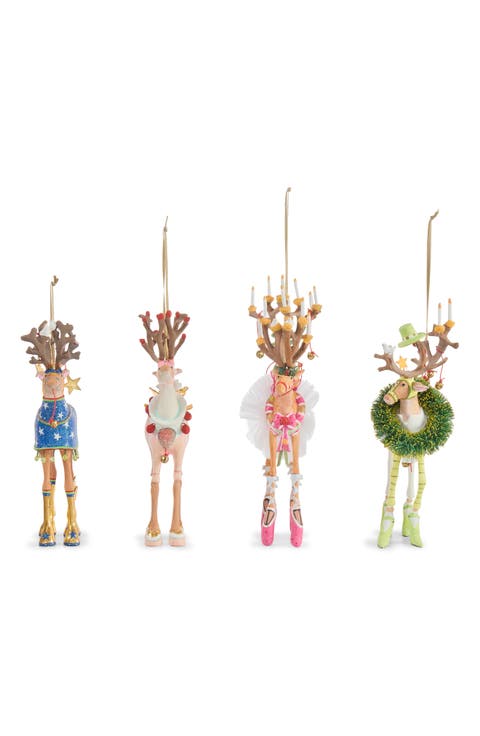 Patience Brewster Dash Away Set of 4 Ornaments