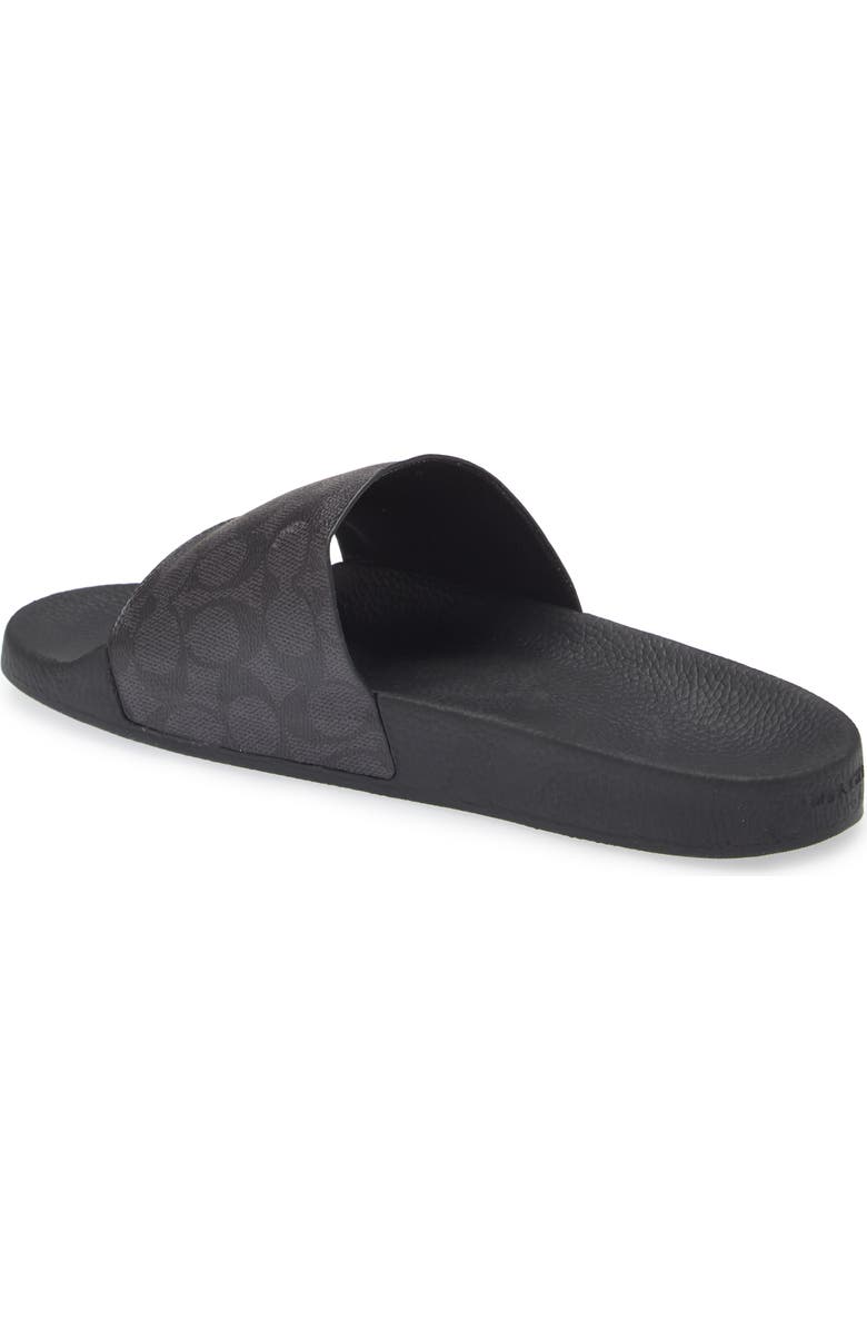 COACH Signature Slide Sandal, Alternate, color, Charcoal/Black 1