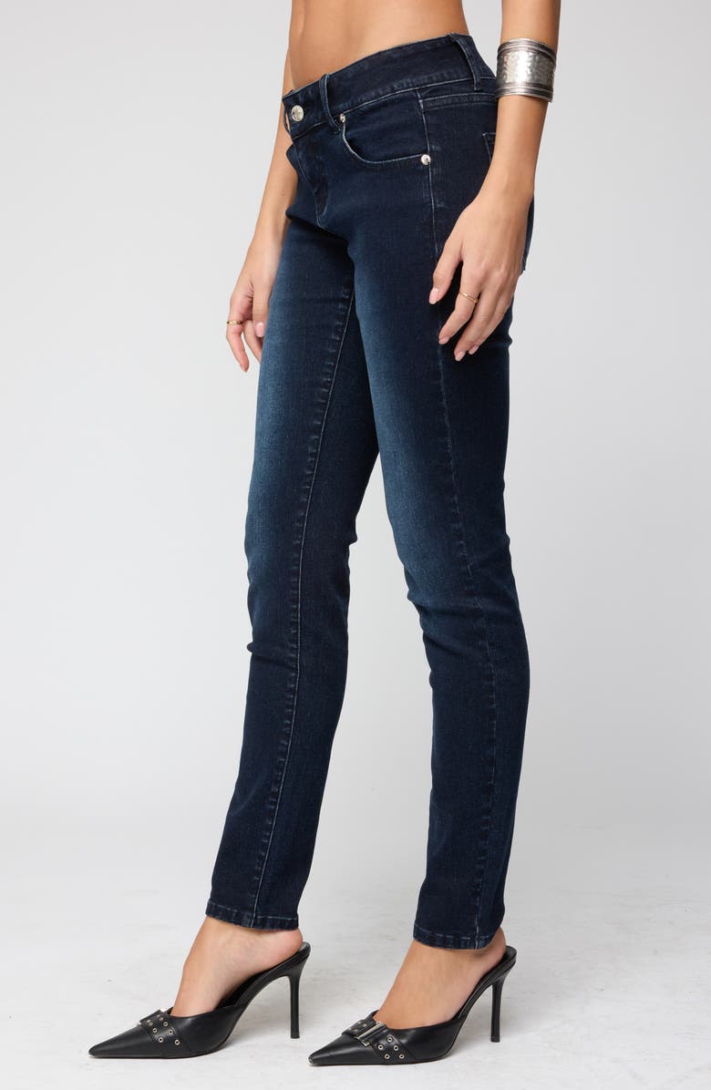 EDIKTED Eloise Low Rise Skinny Jeans, Alternate, color,