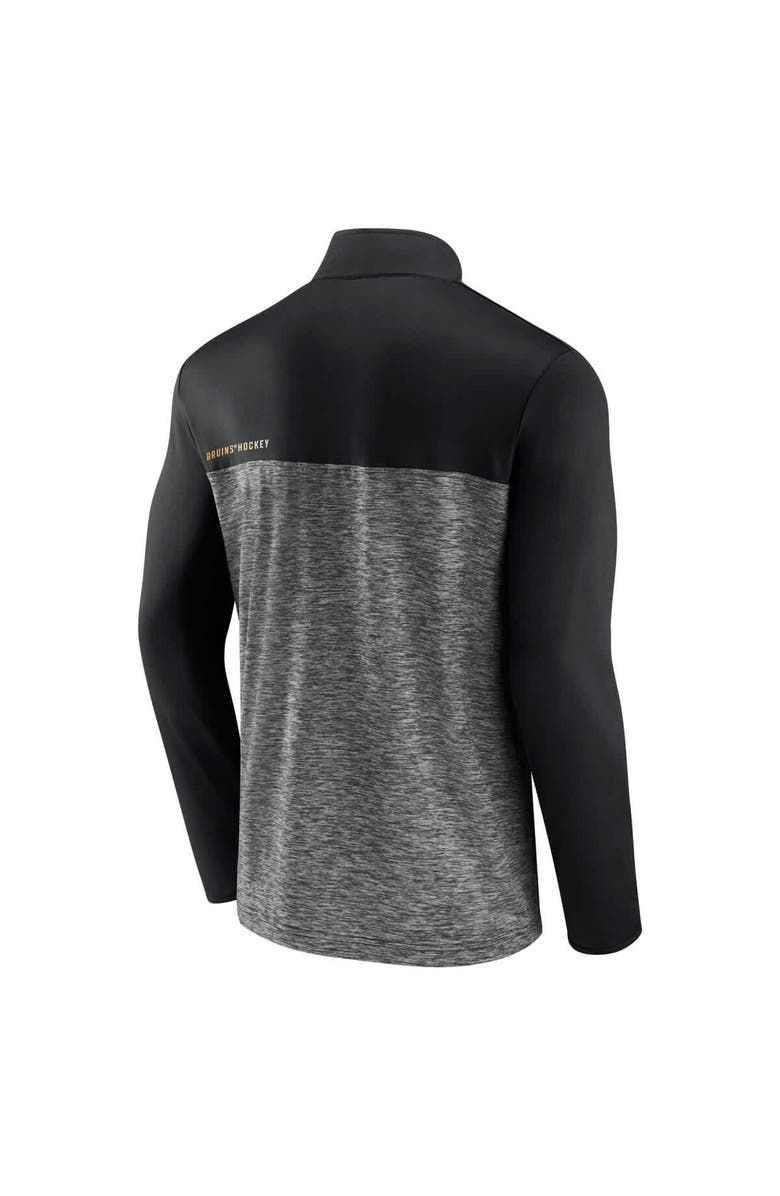 FANATICS Men's Fanatics Black Boston Bruins Iconic Defender Quarter-Zip Jacket, Alternate, color, 