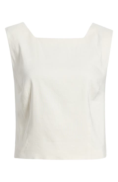 Linen Blend Shell Top