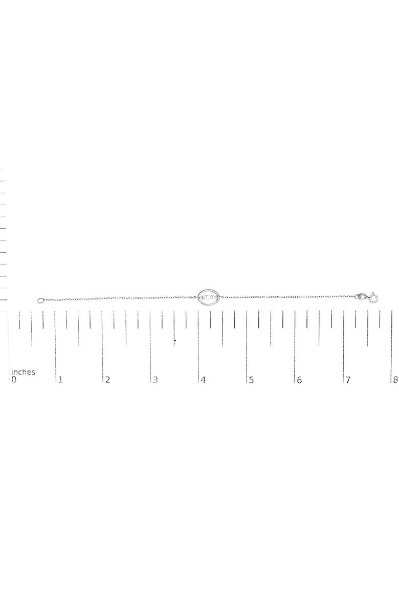 Haus of Brilliance Silver Diamond Accent MOM Charm Bracelet, Alternate, color, White