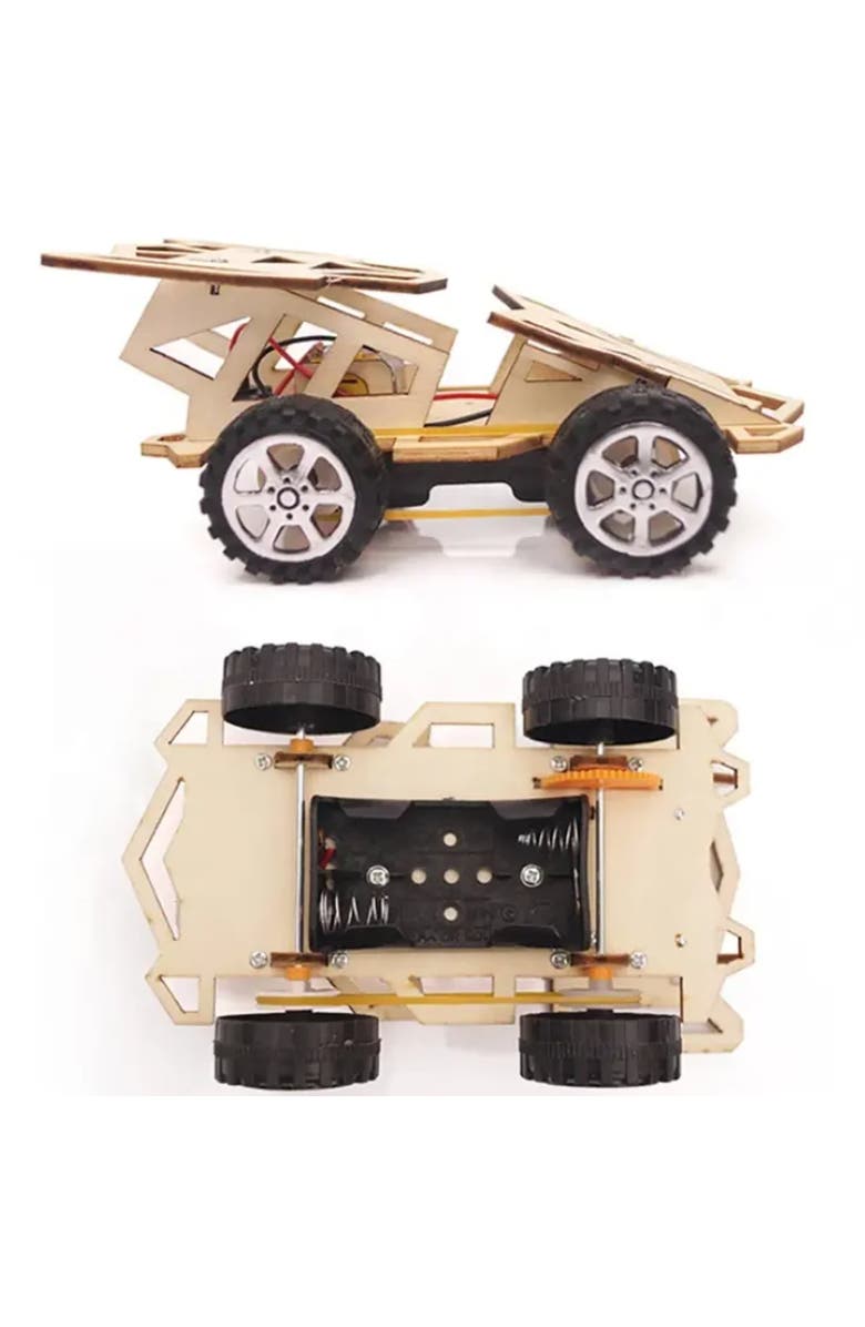 MODBOX DIY Engineering Adventure Kit, Build & 3 Wood Motorized Toy Vehicles, Alternate, color, 